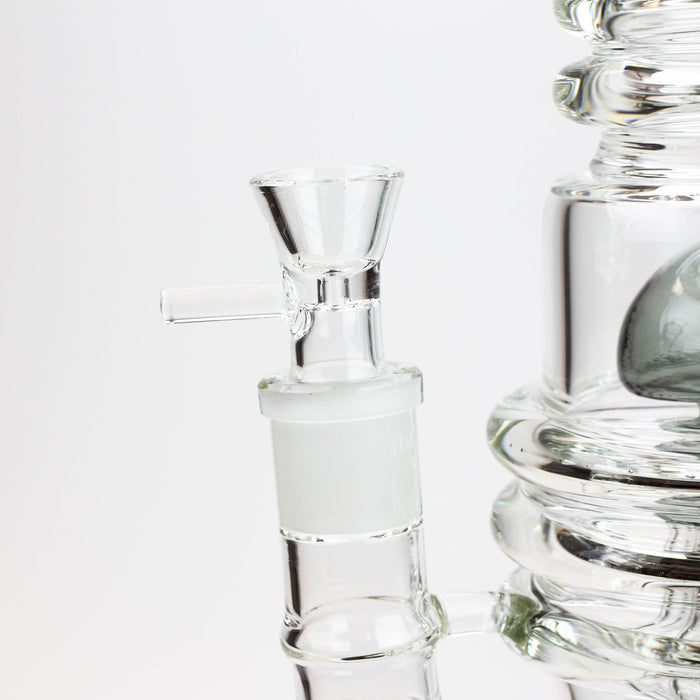 21" H2O  Dual percolator glass water bong [H2O-5004] | Jupiter Grass