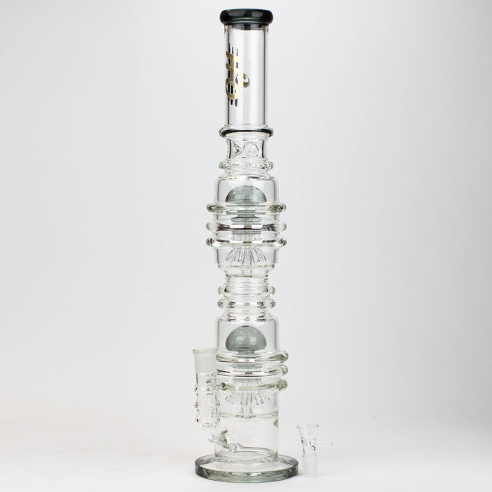 21" H2O  Dual percolator glass water bong [H2O-5004] | Jupiter Grass