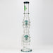 21" H2O  Dual percolator glass water bong [H2O-5004] | Jupiter Grass