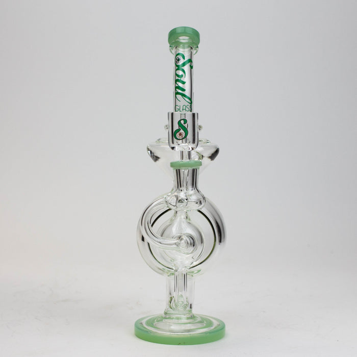 9" SOUL Glass 2-in-1 recycler bong [S2059] | Jupiter Grass