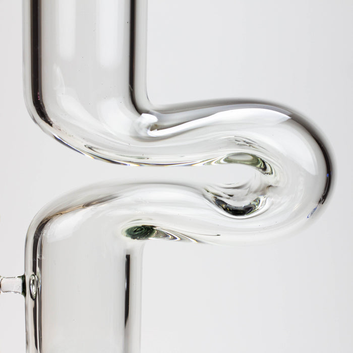 11.5" 2-in-1 7mm Kink Zong glass water bong [AKG003] | Jupiter Grass