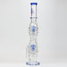 21" H2O  Dual percolator glass water bong [H2O-5004] | Jupiter Grass