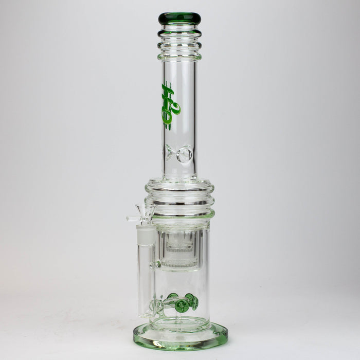 17" H2O glass water bong with double layer honeycomb [H2O-5005] | Jupiter Grass