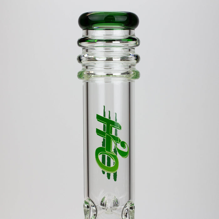 17" H2O glass water bong with double layer honeycomb [H2O-5005] | Jupiter Grass