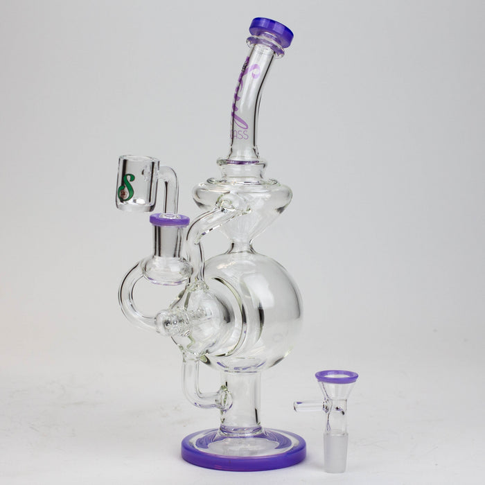 9" SOUL Glass 2-in-1 recycler bong [S2059] | Jupiter Grass