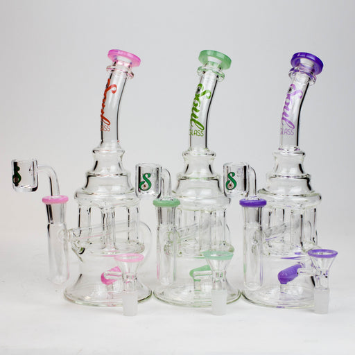 9" SOUL Glass 2-in-1 recycler bong [S2060] | Jupiter Grass