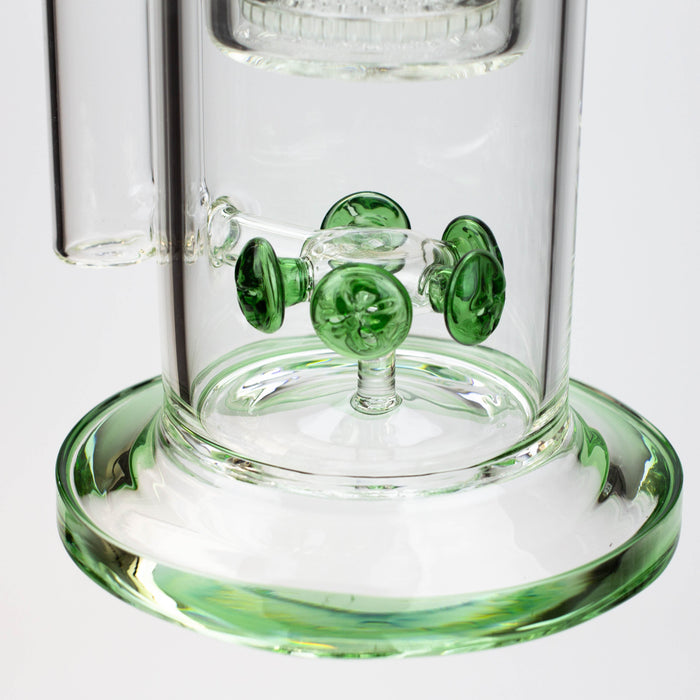 17" H2O glass water bong with double layer honeycomb [H2O-5005] | Jupiter Grass