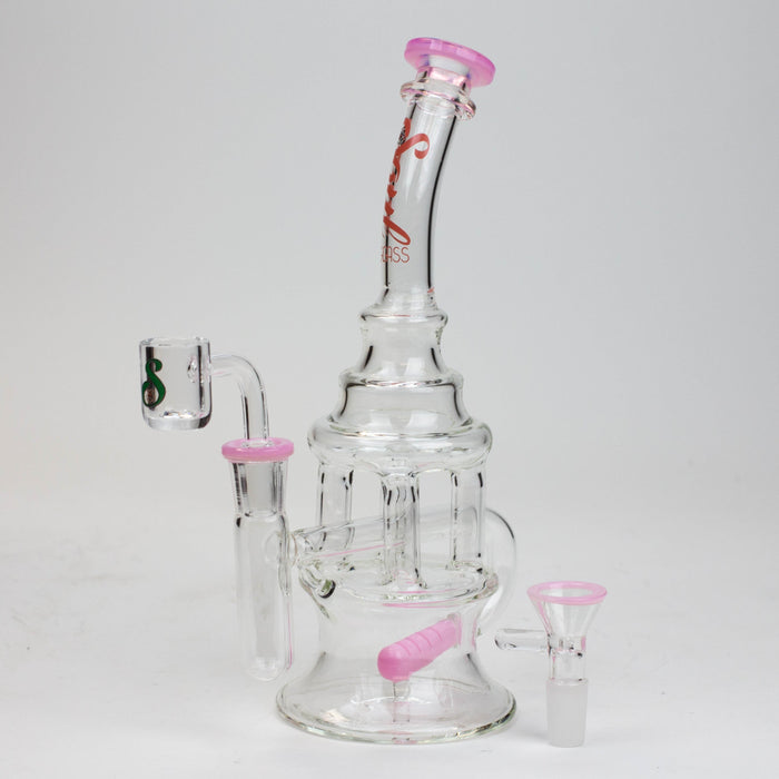 9" SOUL Glass 2-in-1 recycler bong [S2060] | Jupiter Grass