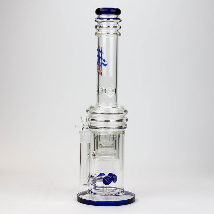 17" H2O glass water bong with double layer honeycomb [H2O-5005] | Jupiter Grass