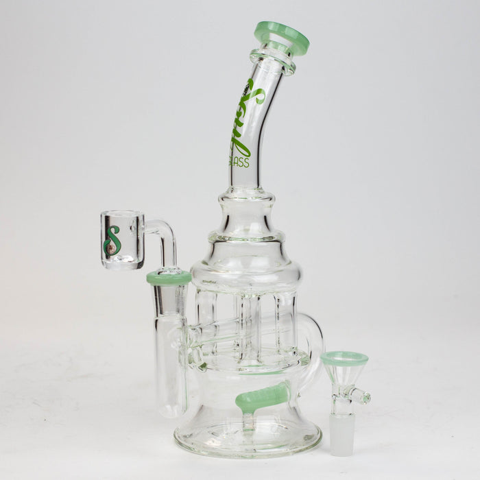 9" SOUL Glass 2-in-1 recycler bong [S2060] | Jupiter Grass