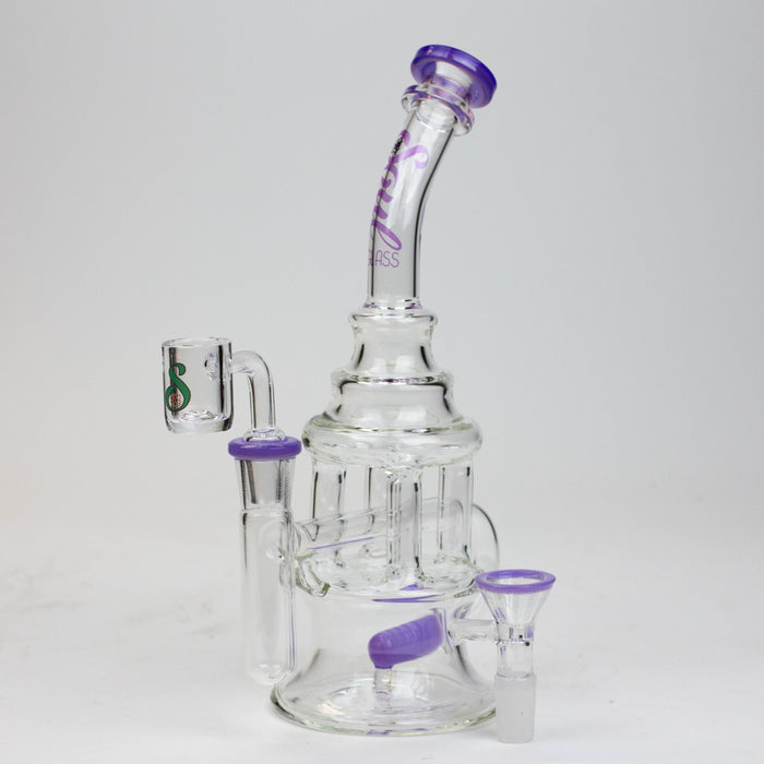 9" SOUL Glass 2-in-1 recycler bong [S2060] | Jupiter Grass