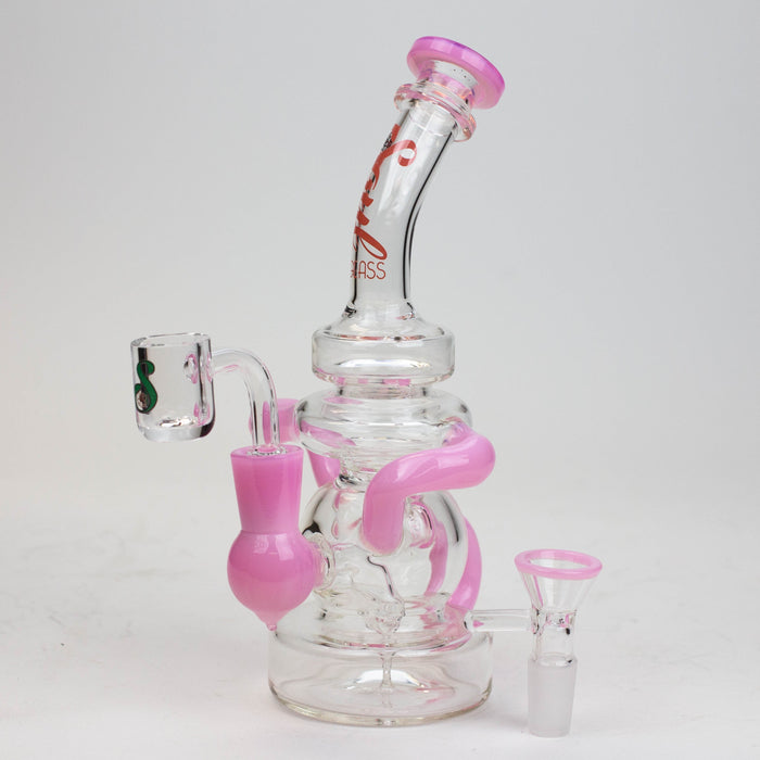 8" SOUL Glass 2-in-1 recycler bong [S2063] | Jupiter Grass