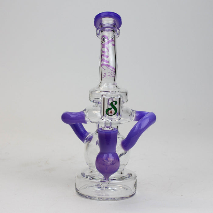 8" SOUL Glass 2-in-1 recycler bong [S2063] | Jupiter Grass
