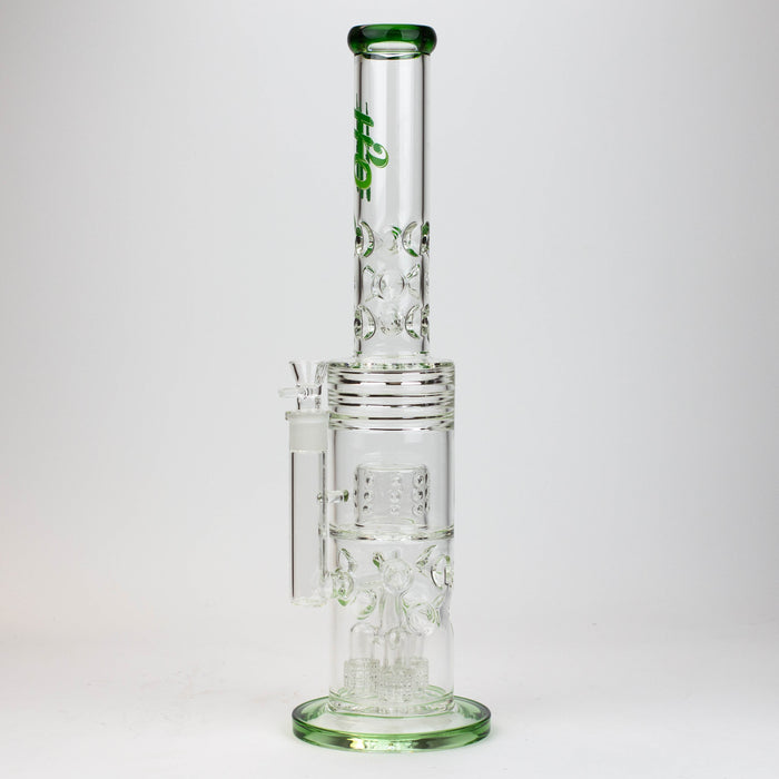 18" H2O glass water bong with thriple mini shower head diffuser [H2O-5007] | Jupiter Grass