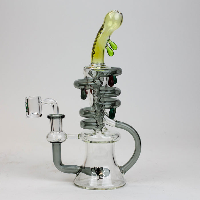 9.5" SOUL Glass 2-in-1 recycler bong [S2064] | Jupiter Grass