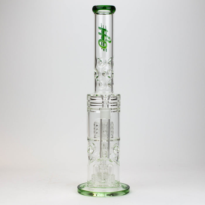 18" H2O glass water bong with thriple mini shower head diffuser [H2O-5007] | Jupiter Grass