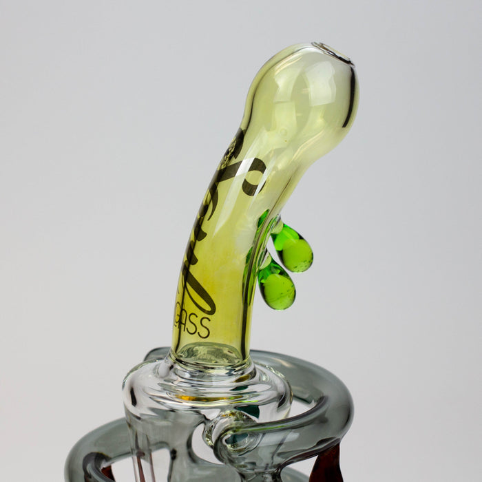 9.5" SOUL Glass 2-in-1 recycler bong [S2064] | Jupiter Grass