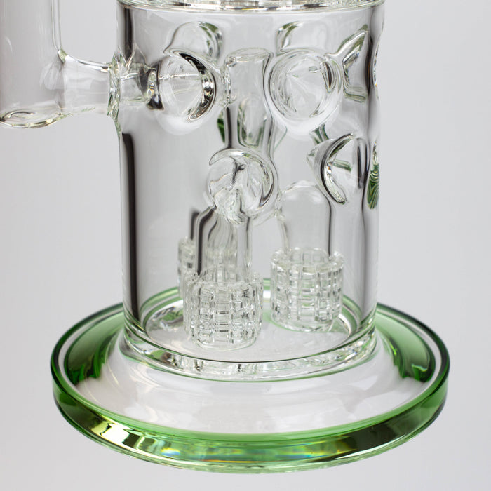 18" H2O glass water bong with thriple mini shower head diffuser [H2O-5007] | Jupiter Grass