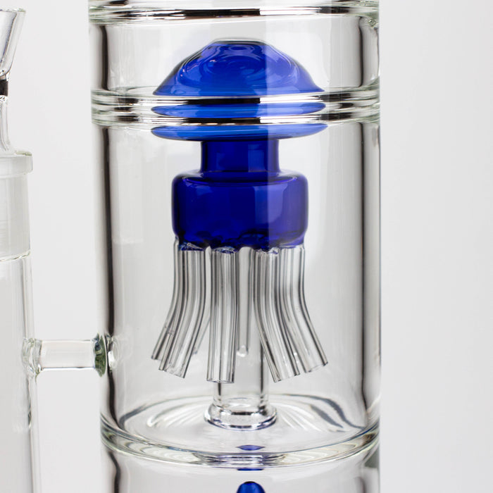 17" H2O dual diffuser glass water bong [H2O-5002] | Jupiter Grass