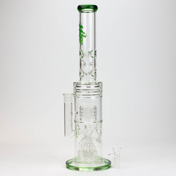 18" H2O glass water bong with thriple mini shower head diffuser [H2O-5007] | Jupiter Grass