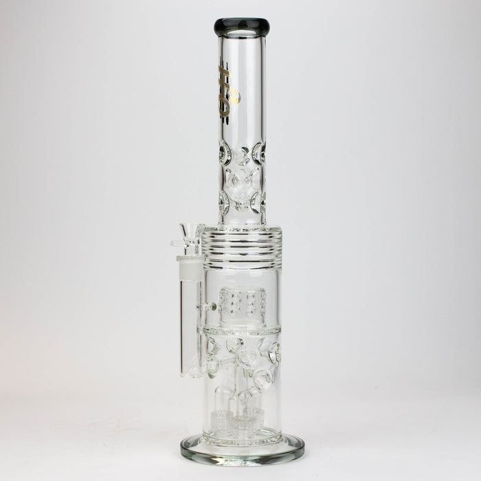 18" H2O glass water bong with thriple mini shower head diffuser [H2O-5007] | Jupiter Grass