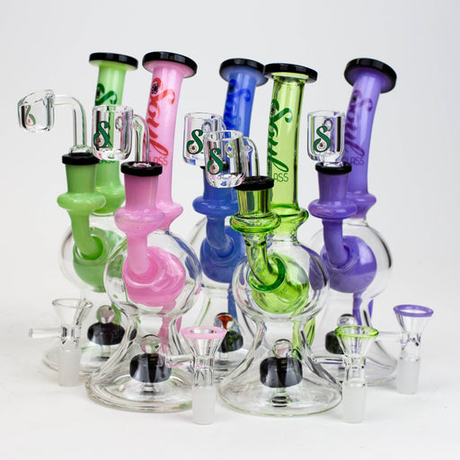 8" SOUL Glass 2-in-1 recycler bong [S2084] | Jupiter Grass