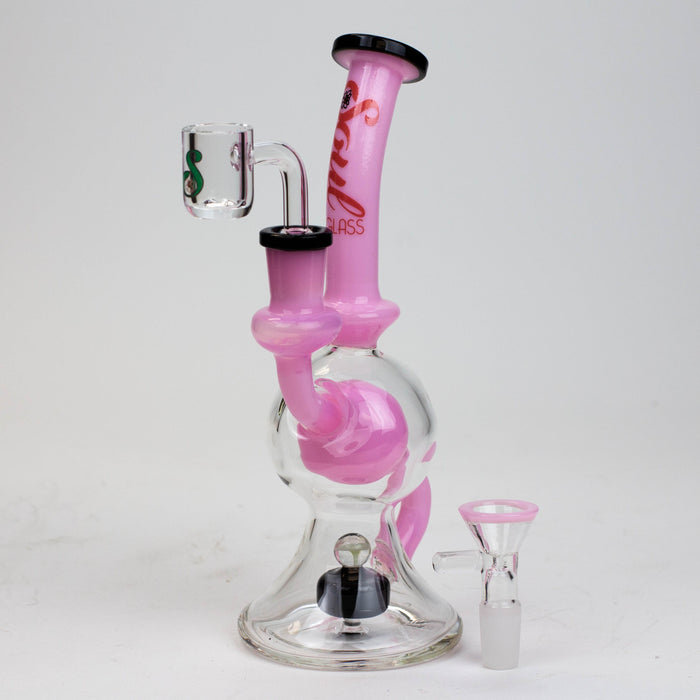 8" SOUL Glass 2-in-1 recycler bong [S2084] | Jupiter Grass