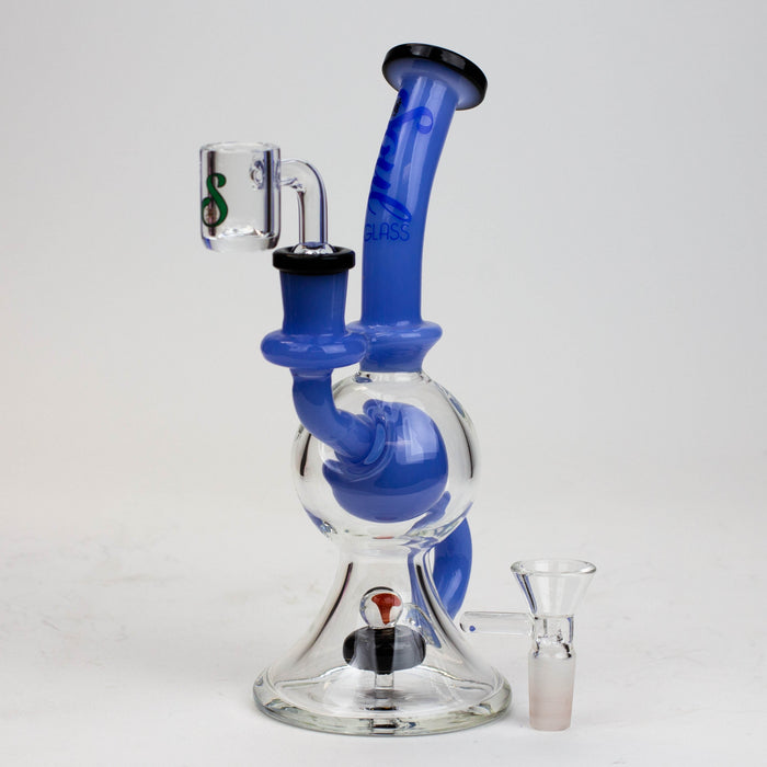 8" SOUL Glass 2-in-1 recycler bong [S2084] | Jupiter Grass