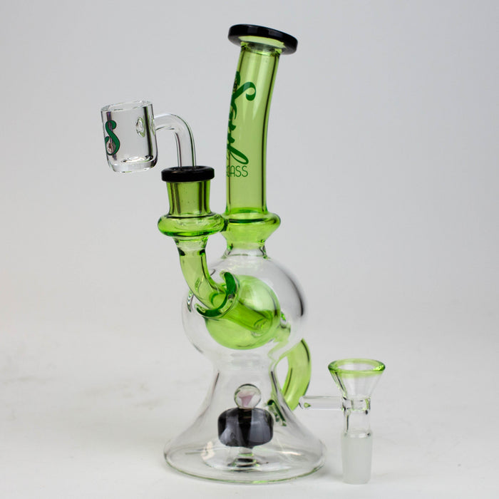 8" SOUL Glass 2-in-1 recycler bong [S2084] | Jupiter Grass