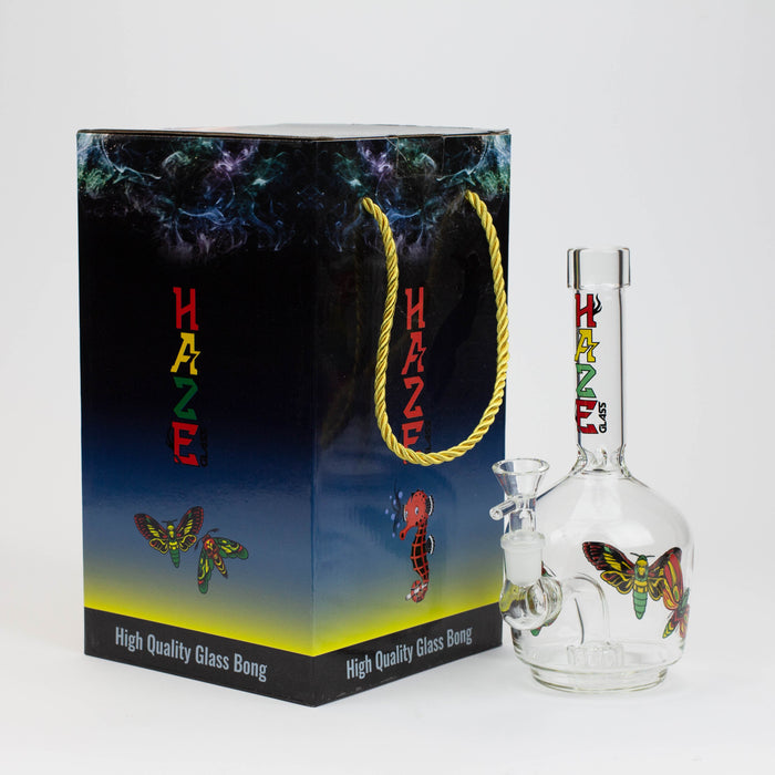 8" HAZE Mooth glass water bong [HZ073] | Jupiter Grass