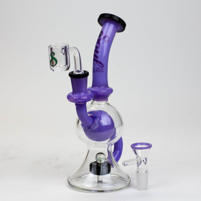 8" SOUL Glass 2-in-1 recycler bong [S2084] | Jupiter Grass
