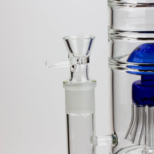 17" H2O dual diffuser glass water bong [H2O-5002] | Jupiter Grass