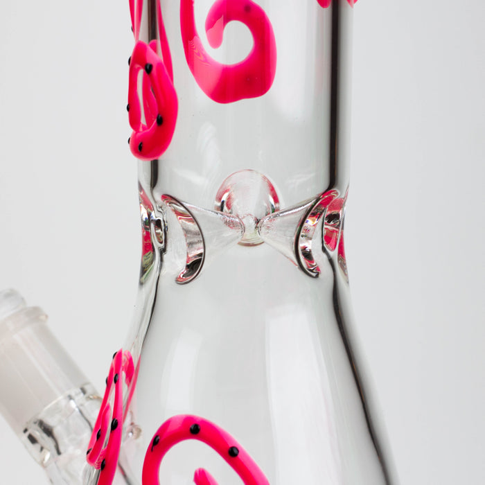 15.5" Glow in the dark beaker glass water bong [AK082] | Jupiter Grass