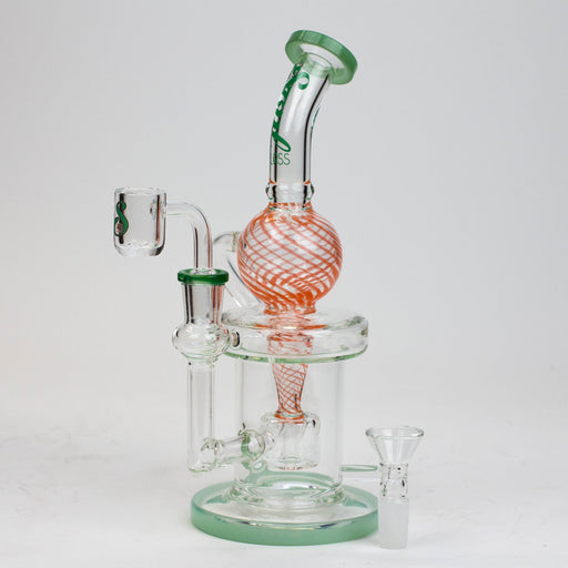 9" SOUL Glass 2-in-1 recycler bong [S2093] | Jupiter Grass