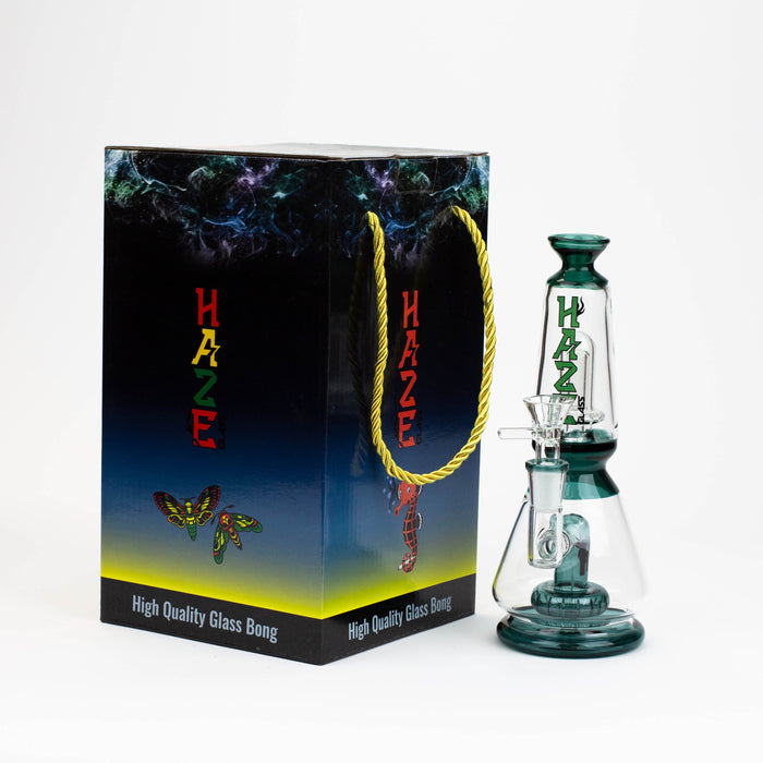 8.5" HAZE glass water bong with Showerhead percolator [HZ088] | Jupiter Grass