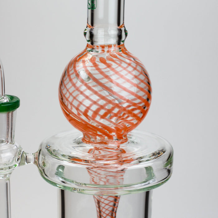 9" SOUL Glass 2-in-1 recycler bong [S2093] | Jupiter Grass