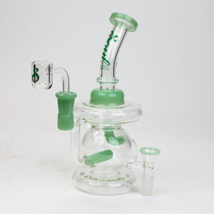 8" SOUL Glass 2-in-1 recycler bong [S2052] | Jupiter Grass