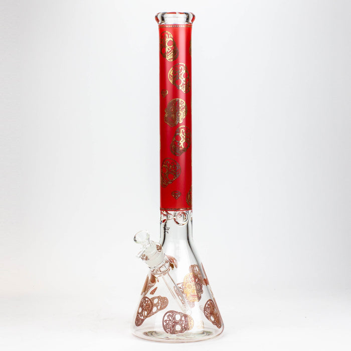 20" Skull Patterned 9 mm glass water bong | Jupiter Grass