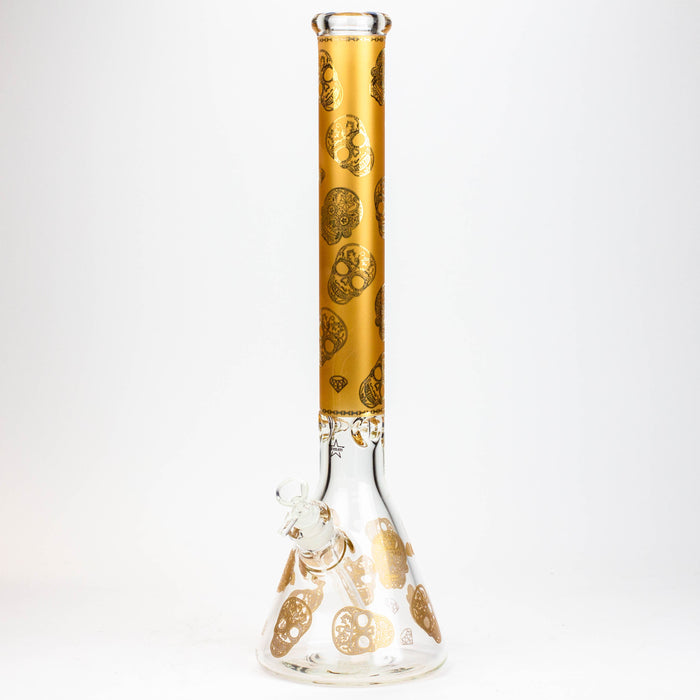 20" Skull Patterned 9 mm glass water bong | Jupiter Grass