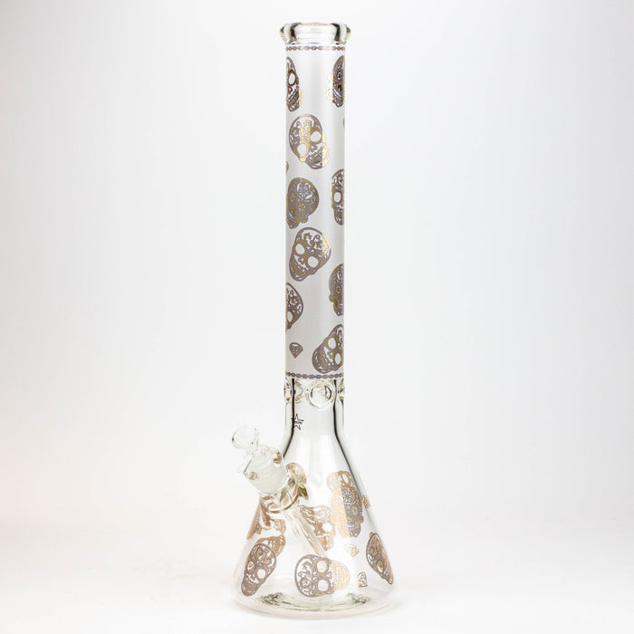20" Skull Patterned 9 mm glass water bong | Jupiter Grass