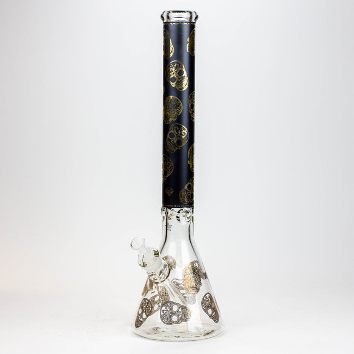 20" Skull Patterned 9 mm glass water bong | Jupiter Grass