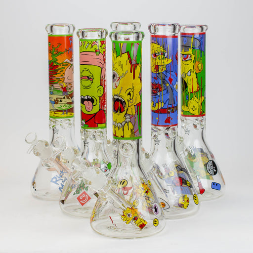 13.5" RM cartoon 9 mm glass beaker water bong | Jupiter Grass