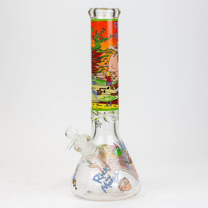 13.5" RM cartoon 9 mm glass beaker water bong | Jupiter Grass