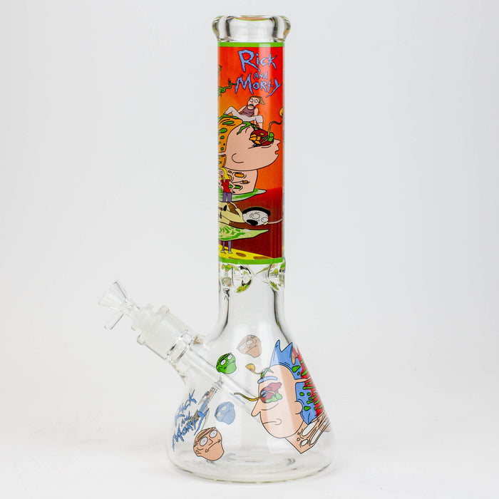 13.5" RM cartoon 9 mm glass beaker water bong | Jupiter Grass