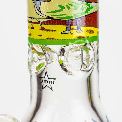 13.5" RM cartoon 9 mm glass beaker water bong | Jupiter Grass