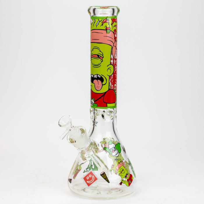 13.5" RM cartoon 9 mm glass beaker water bong | Jupiter Grass