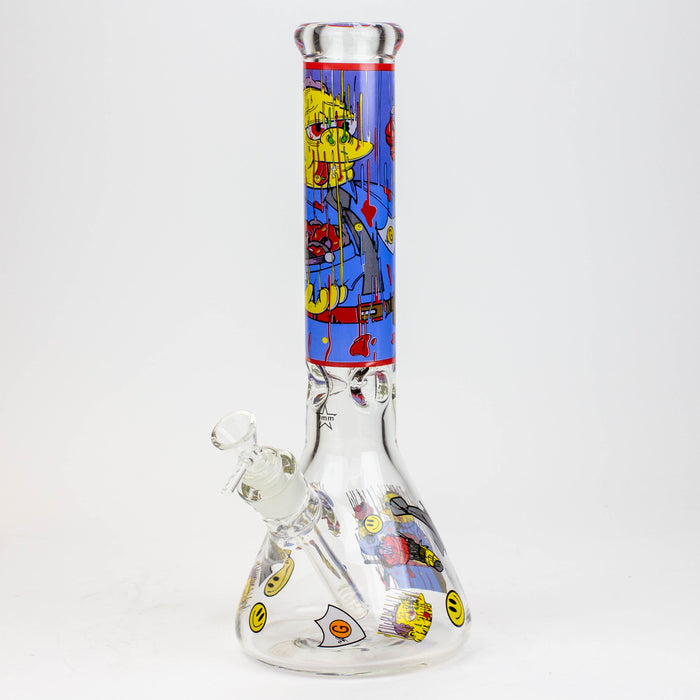 13.5" RM cartoon 9 mm glass beaker water bong | Jupiter Grass