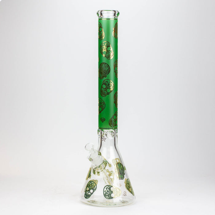 20" Skull Patterned 9 mm glass water bong | Jupiter Grass