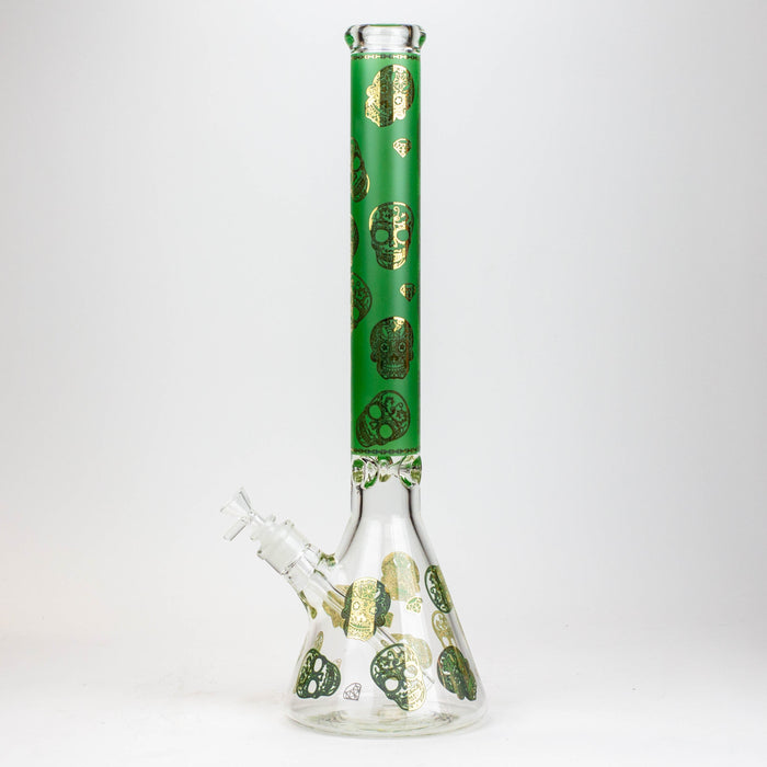 20" Skull Patterned 9 mm glass water bong | Jupiter Grass