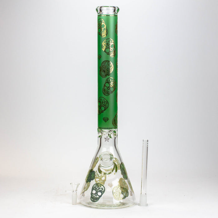 20" Skull Patterned 9 mm glass water bong | Jupiter Grass